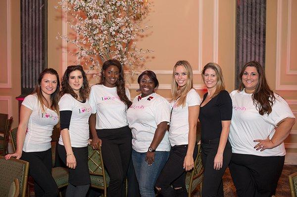 Internship Coordinator, Certified Instructor & Lovegevity Graduate, Abeki Carter with Interns at the Lisa Vanderpump Charity Gala Internship