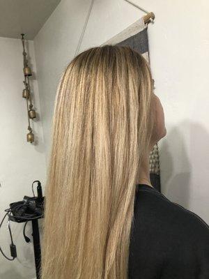 Balayage highlights by Michelle.