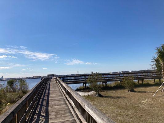 Warf leading to the ocean view