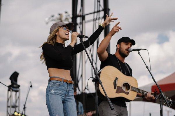 Brown and Grey performing on our main stage setup