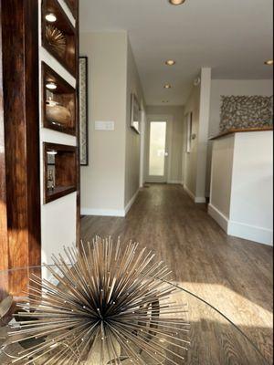 Front office and hallway to our lab and surgical suites.