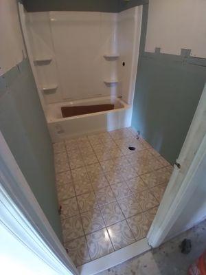 bathroom tile floor