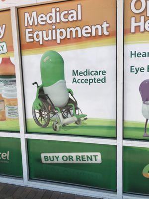 This is outside the store even though I was told that they actually DON'T accept Medicare.