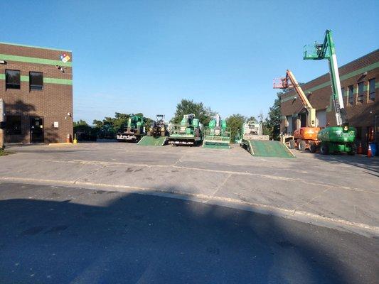 Large equipment yard at Sunset Rentals, Lorton VA