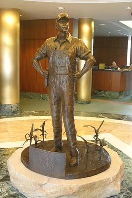 Bronze Farmer statue created for Farm Bureau Insurance Richmond, Virginia 7 feet tall