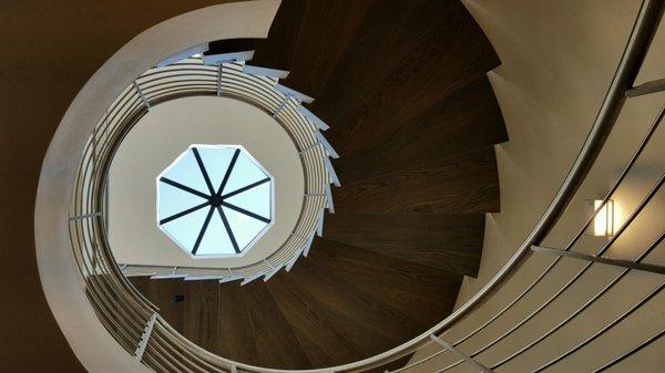 Custom staircase design. Private residence in Lido Isle, Newport Beach.