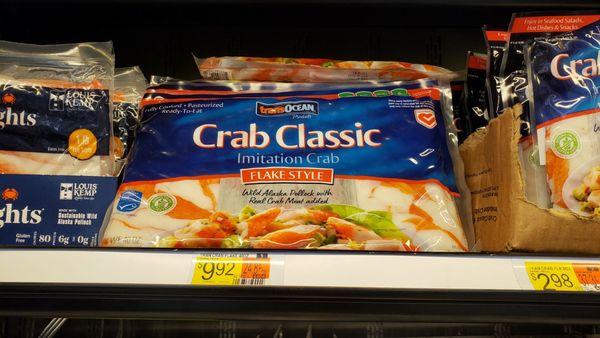 They have the big pack of imitation crab.