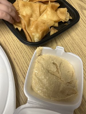 Pita chips and Pita Chips & Hummus. Good