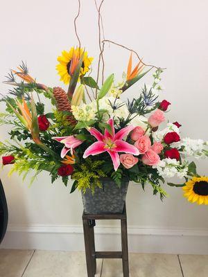 Beautiful unique arrangements,  call us to set up a business account