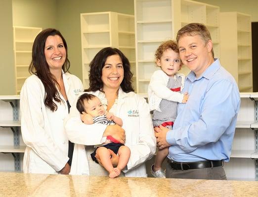 Lily's Family: Jenna (Pharmacist), Jennifer (Pharmacist, Owner), Abby, Lily (The Boss), and Michael