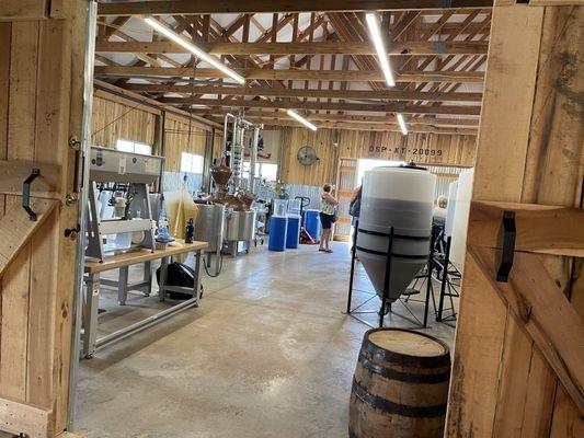 The distillery from the tasting room