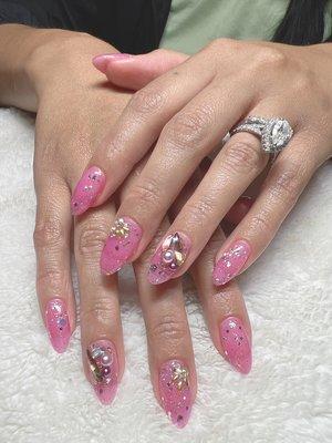 Pink nails