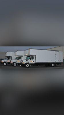 We use 26ft trucks and 53 tractor trailers