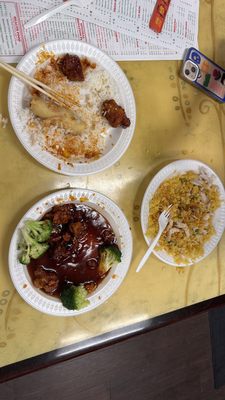 Sesame chicken chicken fried rice