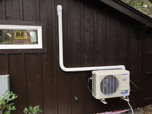 Installation of customer supplied mini-split system.