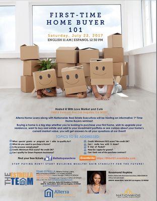 Join the lovely ladies from Alterra Home Loans and Me for monthly First Time Homebuyers' seminars!