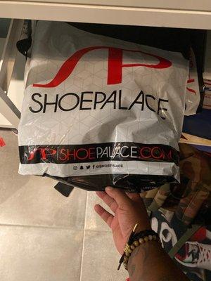 One of about 63 shoe palace bags.