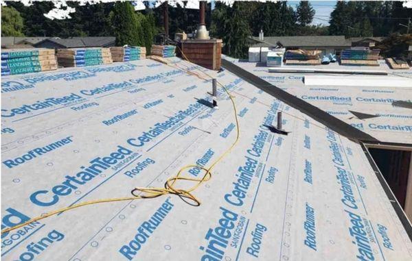 Double your roof's protection with synthetic paper designed specifically for wood decking.