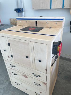 Custom router cabinet build