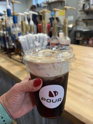 Pumpkin cream cold brew - SO GOOD!