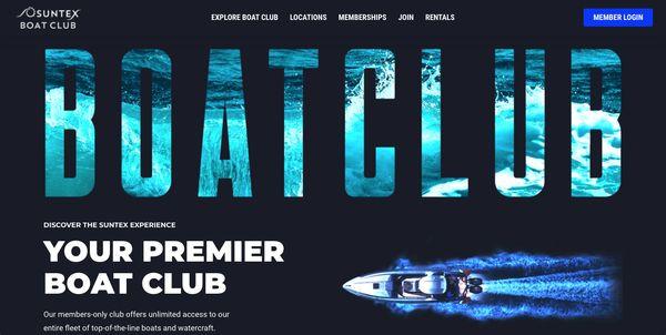 Suntex Boatclub - Website Design