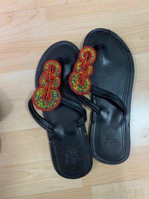 Handmade Beaded Leather Sandals