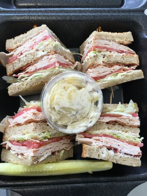 A classic club sandwich. Yum :-)