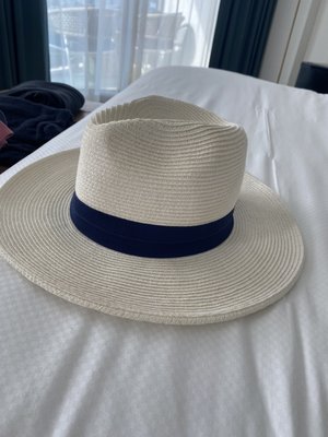 Dry cleaned white hat