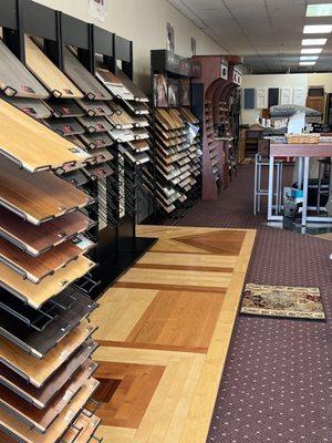 In-store flooring material selection