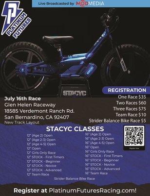 Stacyc Racing - July 16th Glen Helen Raceway