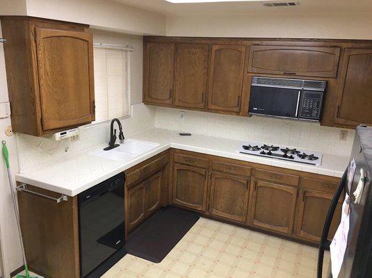 Cabinets and countertops before