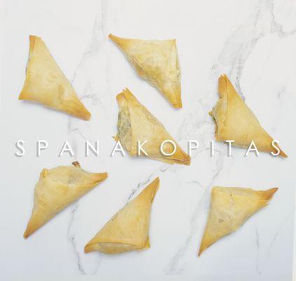 Crunchy Salty buttery and golden Spanakopitas are baked very day