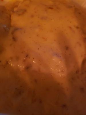 Sausage gravy biscuit