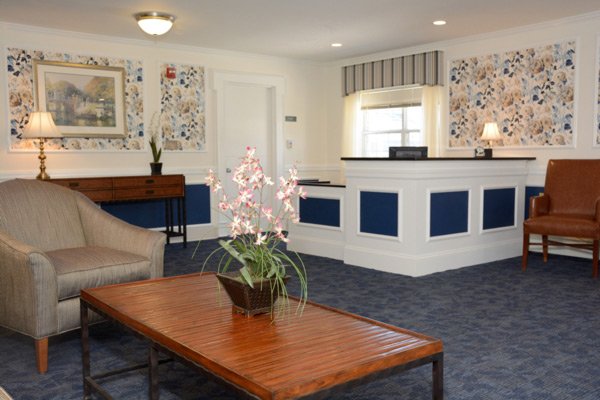 Newly renovated lobby at John Scott House.