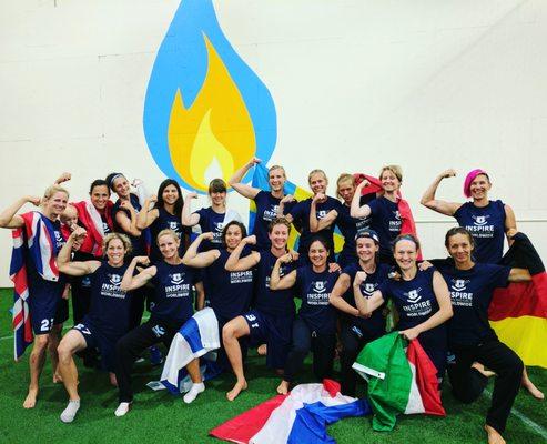 A European All-Star women's ultimate team visited our gym!