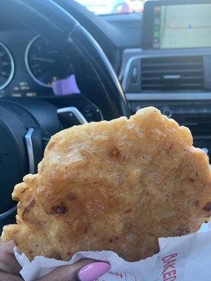 Saltfish Fritters $2... SUPER greasy but good