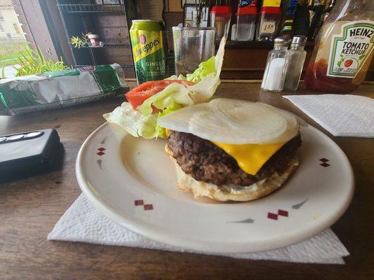 Cheeseburger on the menu today