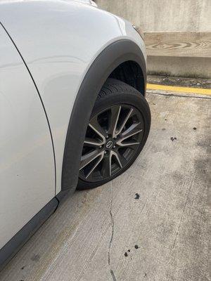 Flat tire they claimed was "perfectly fine"