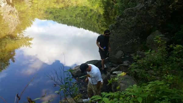 Exploring Dismal Pool.