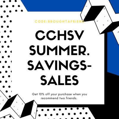 Watch Out !!! Our Summer Savings Sales is still going on. Get 10% off your purchase when you recommend 2 or more friends !!!!