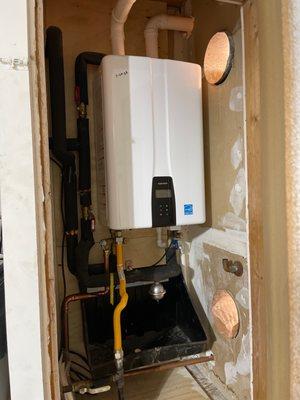 Navien tankless water heater install by Nate. Very cleanly done!