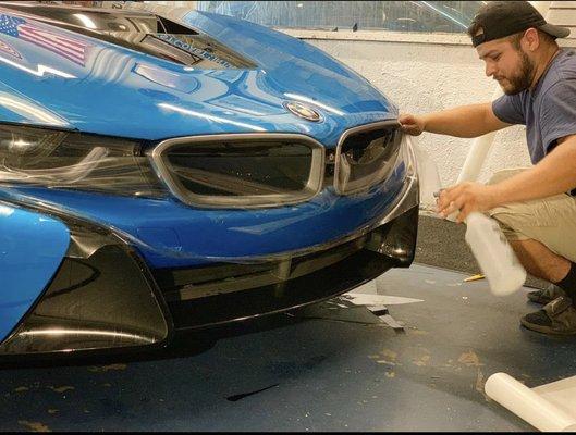 Paint Protection Film on a BMW I8