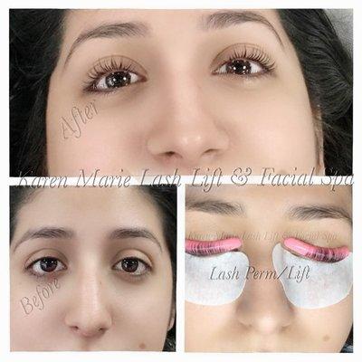 Keratin lash lift immediately after procedure