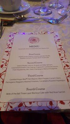 Beauty and the Beast themed holiday dinner