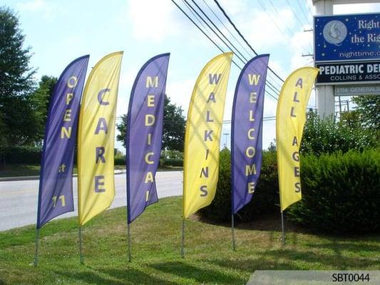 Custom Outdoor Promotional Feather Banners