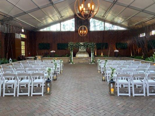 Indoor Ceremony in Garden Patio