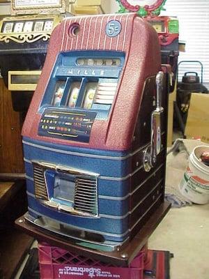 1940s Mills High Top Jewel Bell 5 cent Antique Slot Machine