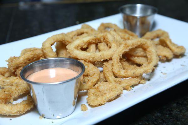 Fried squid-It consists of batter-coated, deep fried squid, fried for less than two minutes to prevent toughness