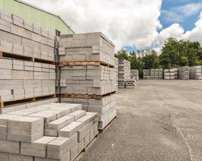 "We manufacture concrete blocks on-site in Norwalk.  We also sell pavers and backyard renovation supplies, along with sand and gravel."