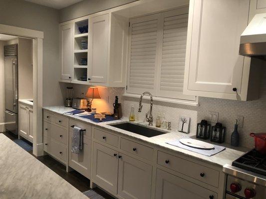 A cabinet refinishing project we completed in Beacon Hill